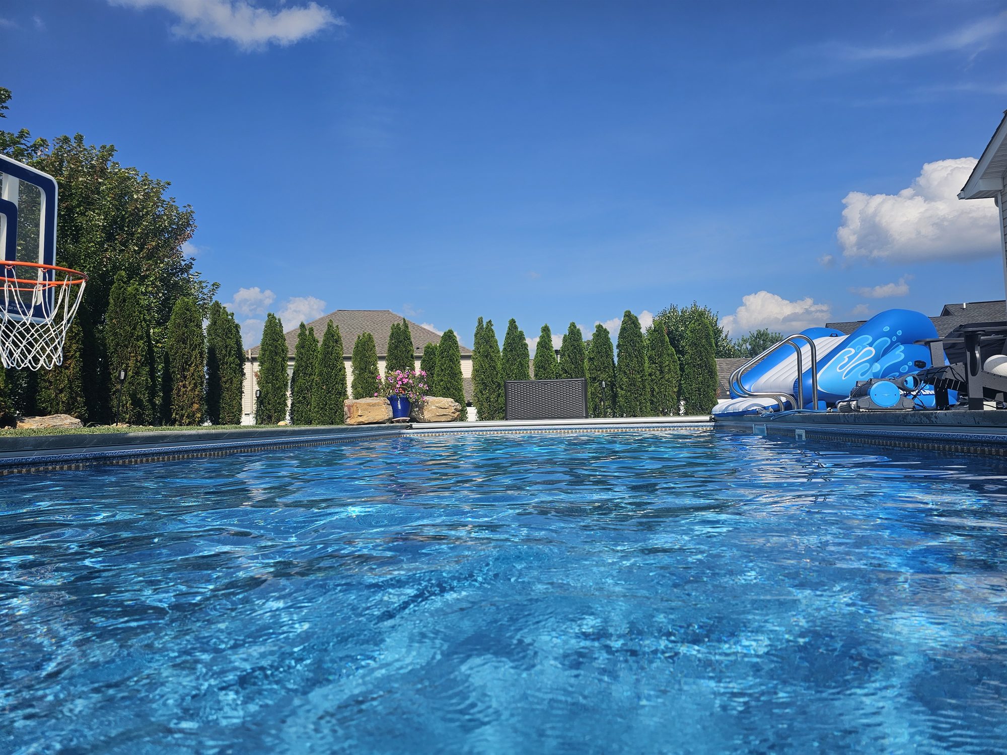 The Grove — inground pool at water level